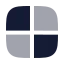 Grid 2 X 2 icon with bulk rounded style