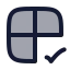 Grid 2 X 2 Check icon with duotone rounded style