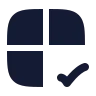 Grid 2 X 2 Check icon preview