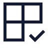 Grid 2 X 2 Check icon preview