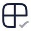 Grid 2 X 2 Check icon with twotone rounded style
