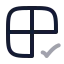 Grid 2 X 2 Check icon with twotone rounded style