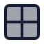 Grid 2 X 2 icon with duotone standard style