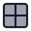 Grid 2 X 2 icon with duotone standard style