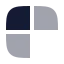 Grid 2 X 2 Plus icon with bulk rounded style