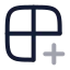 Grid 2 X 2 Plus icon with twotone rounded style