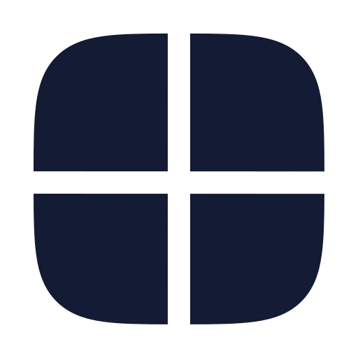 Grid 2 X 2 Icon in Solid Rounded style