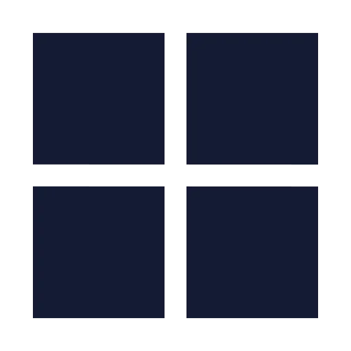 Grid 2 X 2 Icon in Solid Sharp style