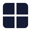 Grid 2 X 2 icon with solid standard style