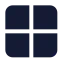 Grid 2 X 2 icon with solid standard style