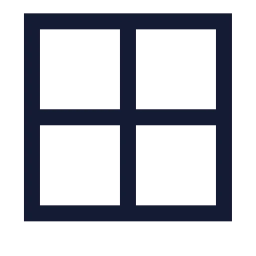 Grid 2 X 2 Icon in Stroke Sharp style