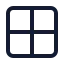 Grid 2 X 2 icon with stroke standard style