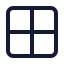 Grid 2 X 2 icon with stroke standard style