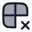 Grid 2 X 2 X icon with duotone rounded style