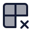 Grid 2 X 2 X icon with duotone standard style