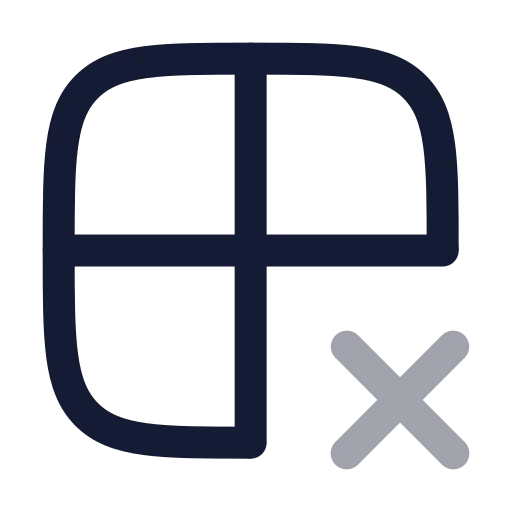 Grid 2 X 2 X Icon in Twotone Rounded style