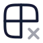 Grid 2 X 2 X icon with twotone rounded style