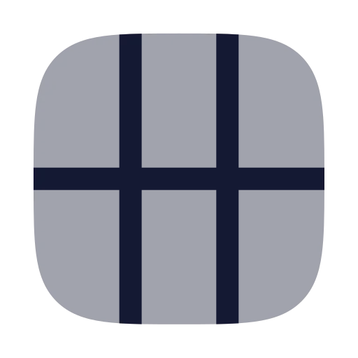 Grid 3 X 2 Icon in Bulk Rounded style