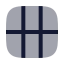 Grid 3 X 2 icon with bulk rounded style
