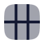 Grid 3 X 2 icon with bulk rounded style
