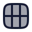 Grid 3 X 2 icon with duotone rounded style