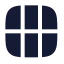 Grid 3 X 2 icon with solid rounded style