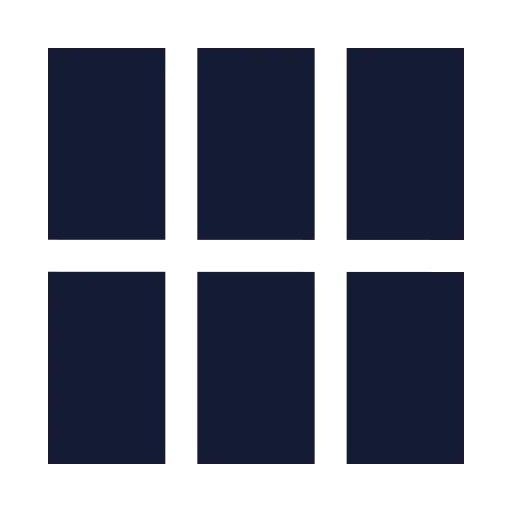 Grid 3 X 2 Icon in Solid Sharp style