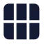 Grid 3 X 2 icon with solid standard style