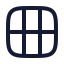 Grid 3 X 2 icon with stroke rounded style