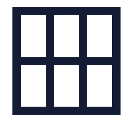 Grid 3 X 2 Icon in Stroke Sharp style