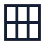 Grid 3 X 2 icon with stroke sharp style
