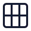 Grid 3 X 2 icon with stroke standard style