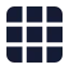 Grid 3 X 3 icon with solid standard style