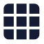 Grid 3 X 3 icon with solid standard style