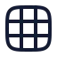 Grid 3 X 3 icon with stroke rounded style