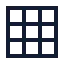 Grid 3 X 3 icon with stroke sharp style