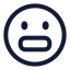 Grimacing icon with stroke rounded style