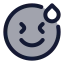 Grinning icon with duotone standard style