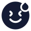 Grinning icon with solid standard style