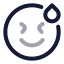 Grinning icon with twotone rounded style