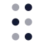 Gripvertical icon with bulk rounded style