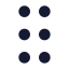Gripvertical icon with solid rounded style