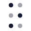 Gripvertical icon with twotone rounded style