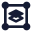 Grouplayers icon with solid sharp style