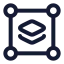 Grouplayers icon with stroke rounded style