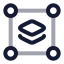 Grouplayers icon with twotone rounded style