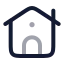 Guesthouse icon with twotone rounded style