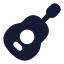 Guitar icon with solid rounded style