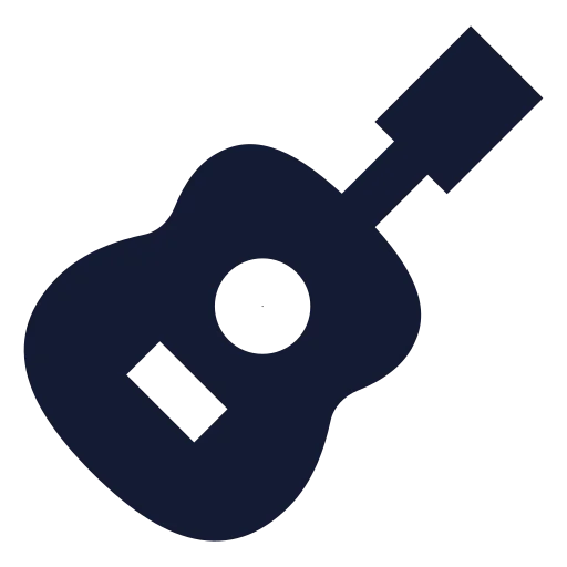 Guitar Icon in Solid Sharp style