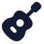 Guitar icon with solid standard style